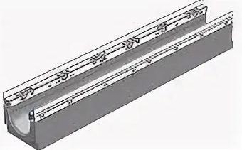 BGU-Z Универсальный лотокDN100, № 5-0, с оцинкованной насадкой, без уклона, артикул 14571