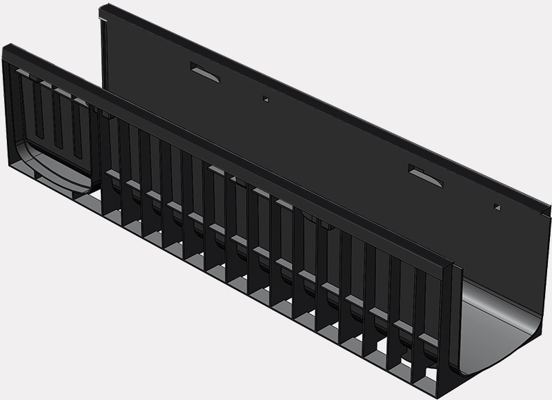 Пластиковые лотки Gidrolica® Standart Plus DN200, кл. C250 арт 8224
