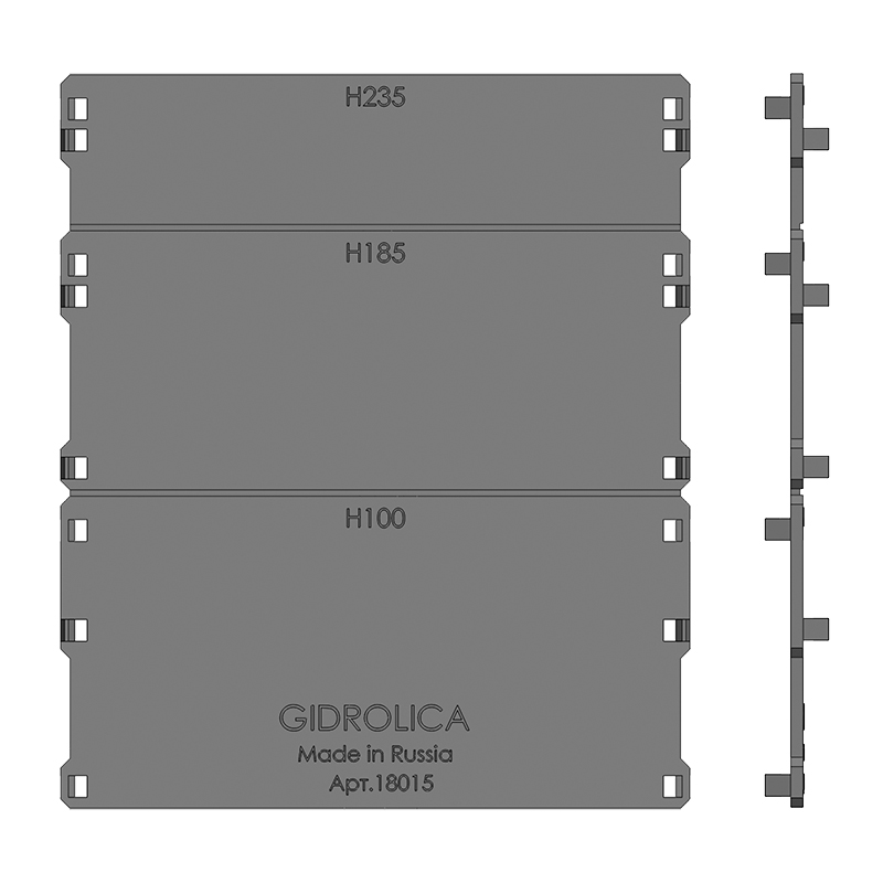 Торцевая заглушка для лотка водоотводного Gidrolica® Standart/Standart Plus DN150, арт 18151